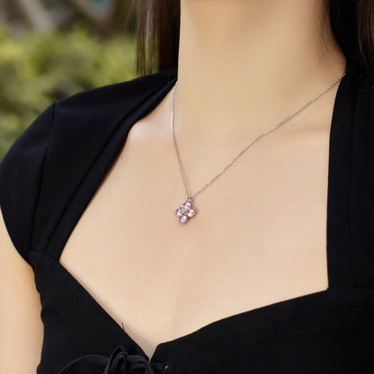 [Love's Uplift]Four-Leaf Clover And Eight-Pointed Star Necklace