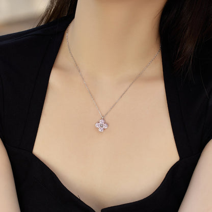 [Love's Uplift]Four-Leaf Clover And Eight-Pointed Star Necklace