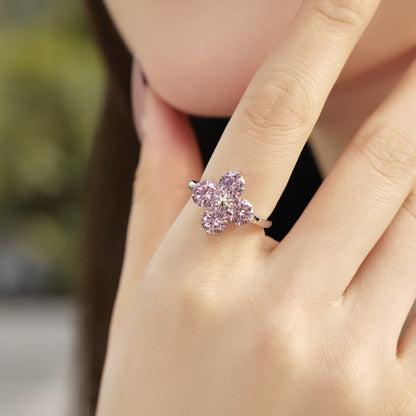 [Love's Uplift]Four-Leaf Clover Eight-Pointed Star Ring