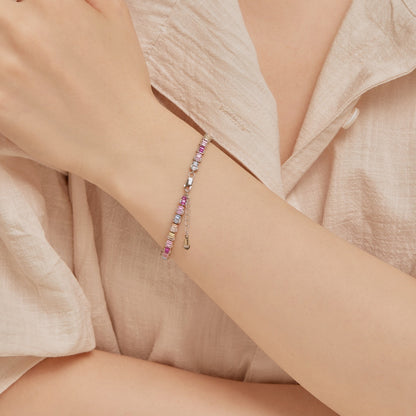 [Love's Uplift]Delicate Colorful Emerald Cut Party Bracelet