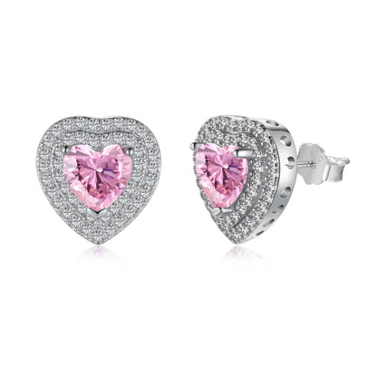 [Love's Uplift]Dazzling Heart Shape Lover Earrings