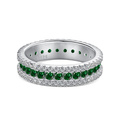 [Love's Uplift]Delicate Colorful Round Cut Daily Ring