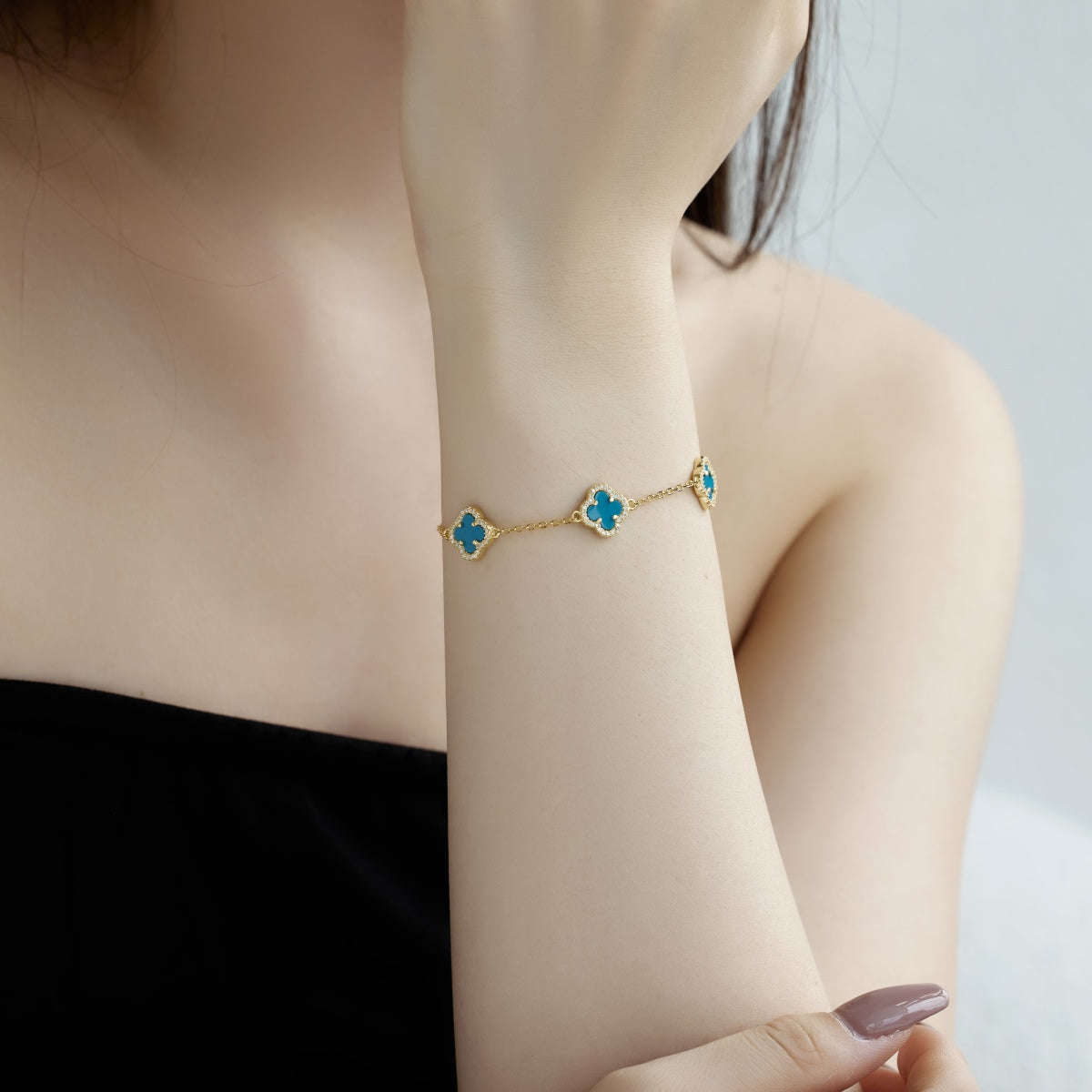 [Love's Uplift]Four-Leaf Clover Exquisite Bracelet