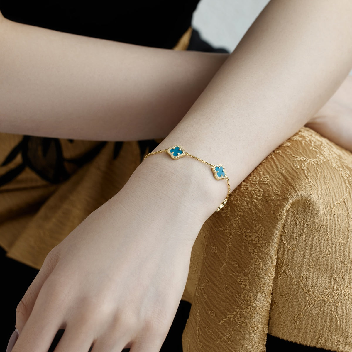 [Love's Uplift]Four-Leaf Clover Exquisite Bracelet