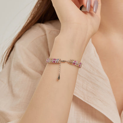[Love's Uplift]Dainty Radiant Emerald Cut Daily Bracelet