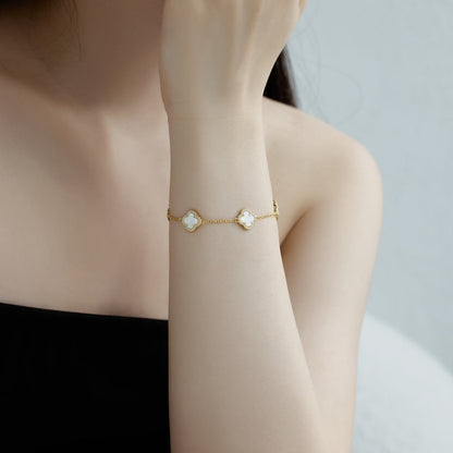 [Love's Uplift]Four-Leaf Clover Exquisite Bracelet