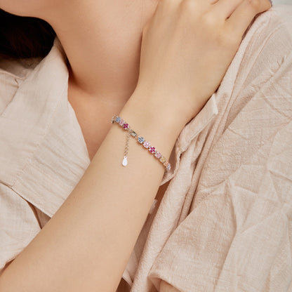 [Love's Uplift]Delicate Colorful Emerald Cut Daily Bracelet