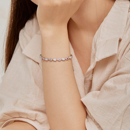 [Love's Uplift]0.25 Carat Radiant Water Drop Shape Daily Bracelet