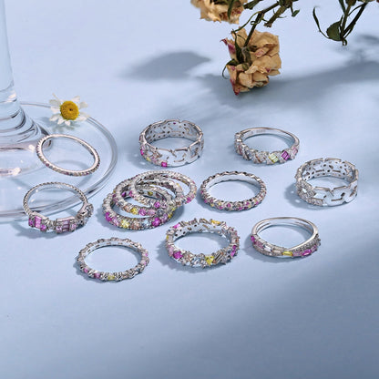 [Love's Uplift]Dainty Ebullient Round Cut Daily Ring