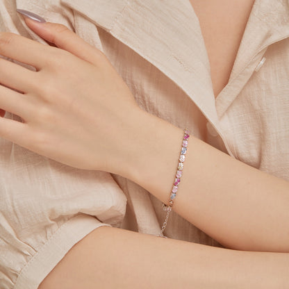 [Love's Uplift]Ornate Colorful Flower Shape Party Bracelet