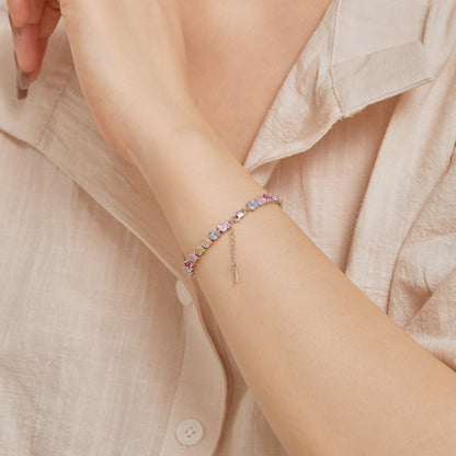 [Love's Uplift]Ornate Colorful Flower Shape Party Bracelet