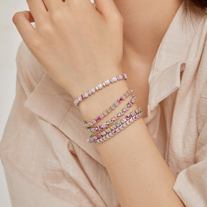 [Love's Uplift]Ornate Colorful Flower Shape Party Bracelet