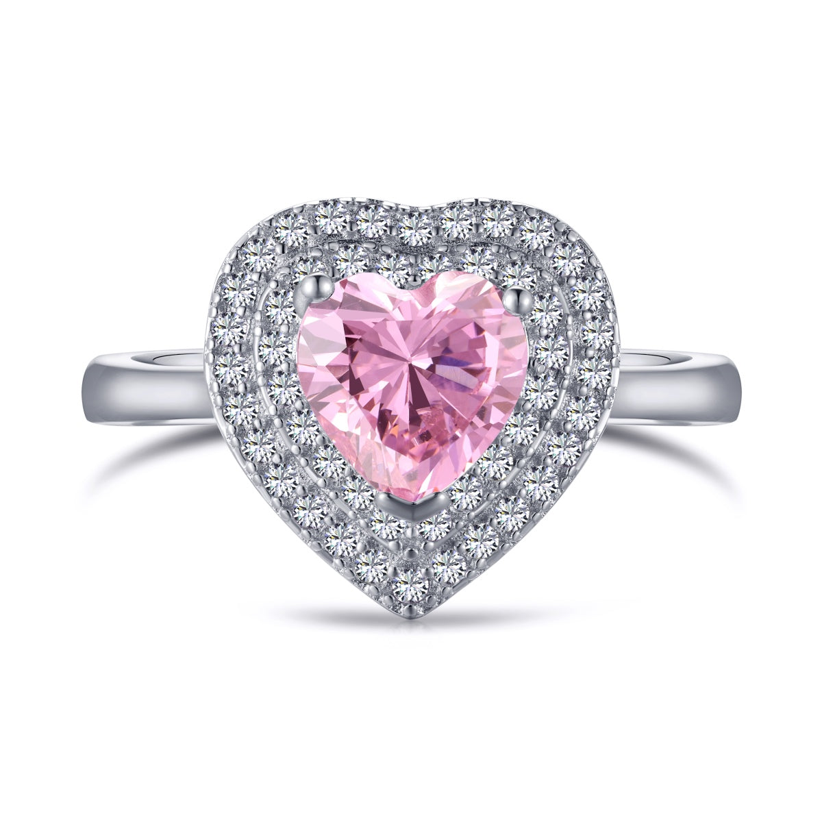 [Love's Uplift]Delicate Ebullient Heart Shape Wedding Ring