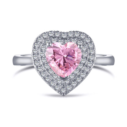 [Love's Uplift]Delicate Ebullient Heart Shape Wedding Ring