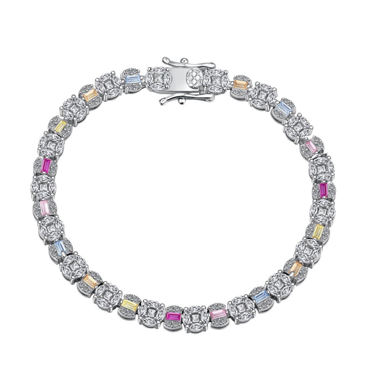 [Love's Uplift]Dazzling Radiant Multi Cut Daily Bracelet