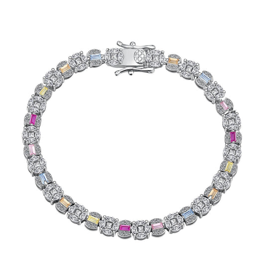 [Love's Uplift]Dazzling Radiant Multi Cut Daily Bracelet