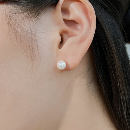 [Love's Uplift]Delicate Pearl Earrings