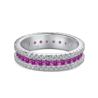 [Love's Uplift]Delicate Colorful Round Cut Daily Ring