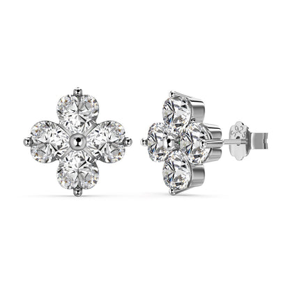 [Love's Uplift]Four-Leaf Clover Ball Earrings