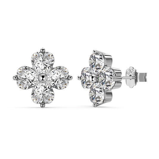 [Love's Uplift]Four-Leaf Clover Ball Earrings