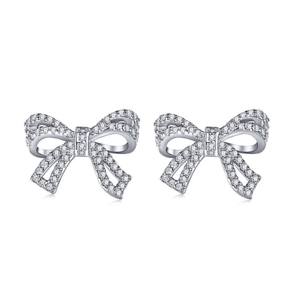 [Love's Uplift]Dainty Bow Shape Earrings