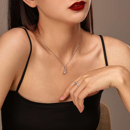 [Love's Uplift]Delicate Water Drop Shape Fashion Necklace