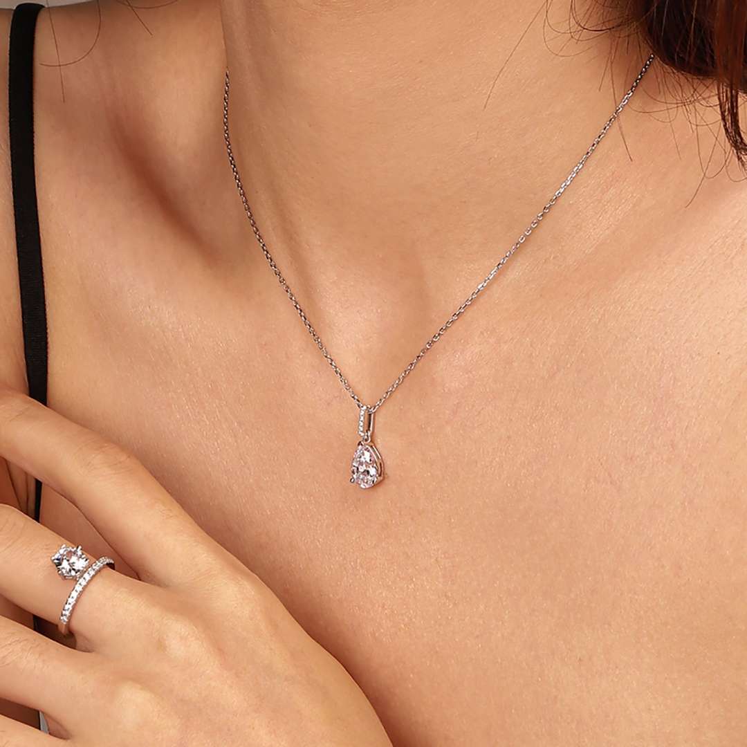 [Love's Uplift]Delicate Water Drop Shape Fashion Necklace
