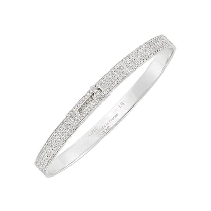 [Love's Uplift]HM KELLY BRACELET IN SILVER AND FULL PAVE DIAMOND