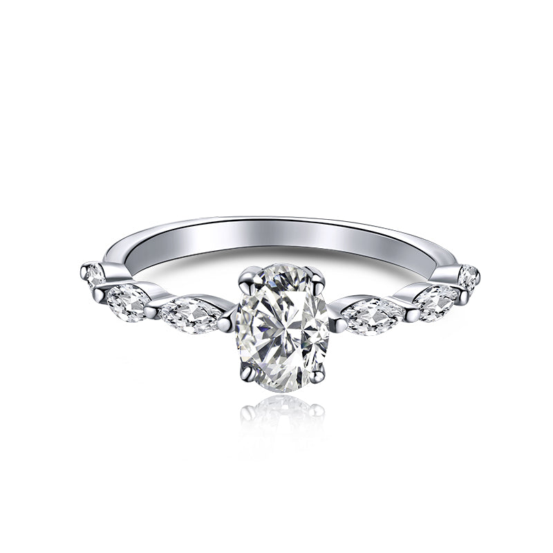 [Love's Uplift]0.75 Carat Luxurious Vibrant Elongated Cushion Cut Daily Ring