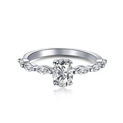 [Love's Uplift]0.75 Carat Luxurious Vibrant Elongated Cushion Cut Daily Ring
