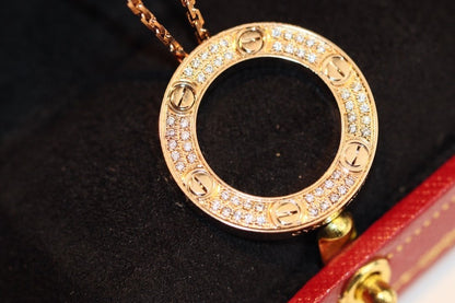 [Love's Uplift]LOVE NECKLACE ADJUSTABLE ROSE GOLD