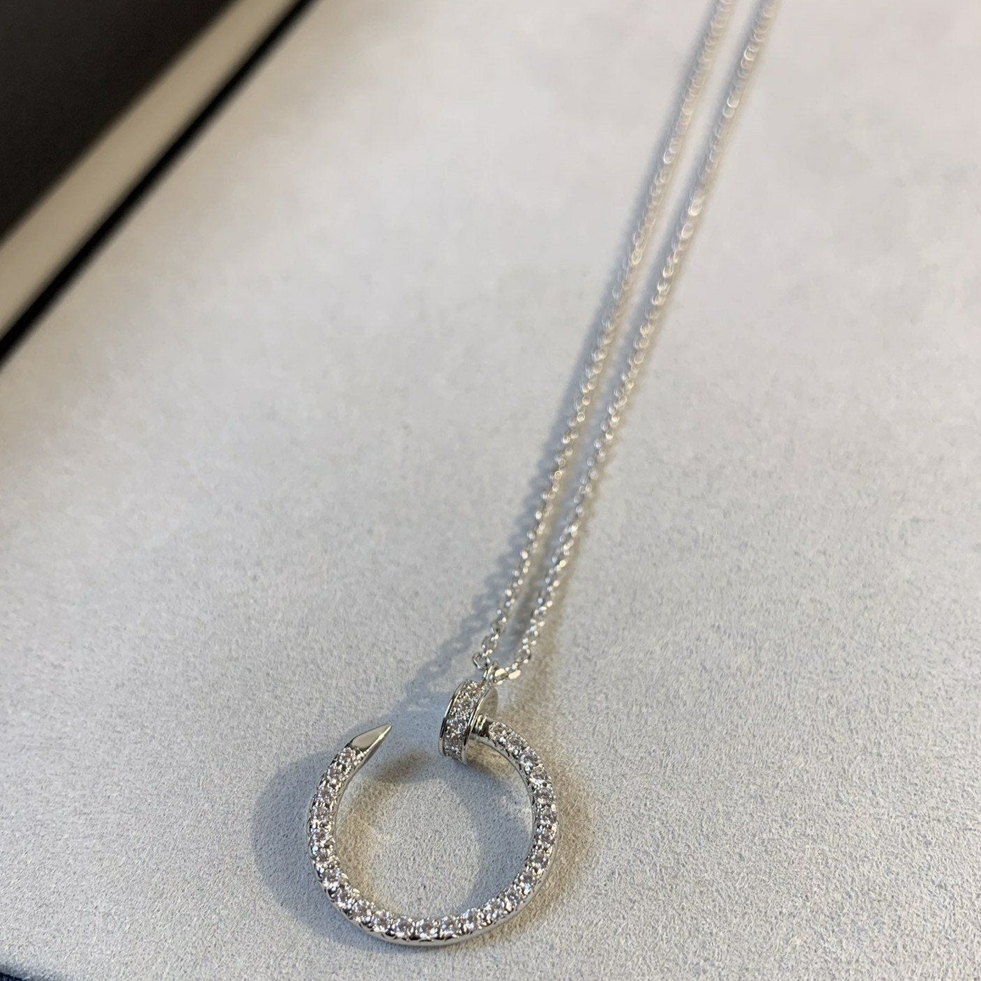 [Love's Uplift]JUSTE NECKLACE SILVER DIAMONDS