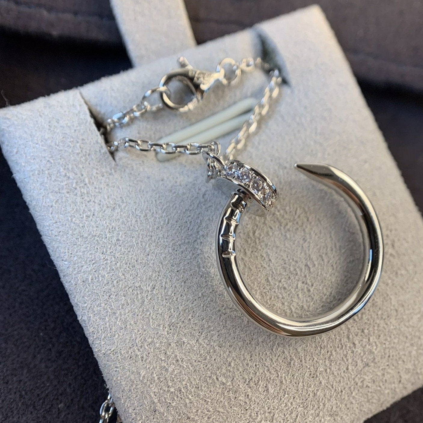 [Love's Uplift]JUSTE NECKLACE SILVER DIAMONDS