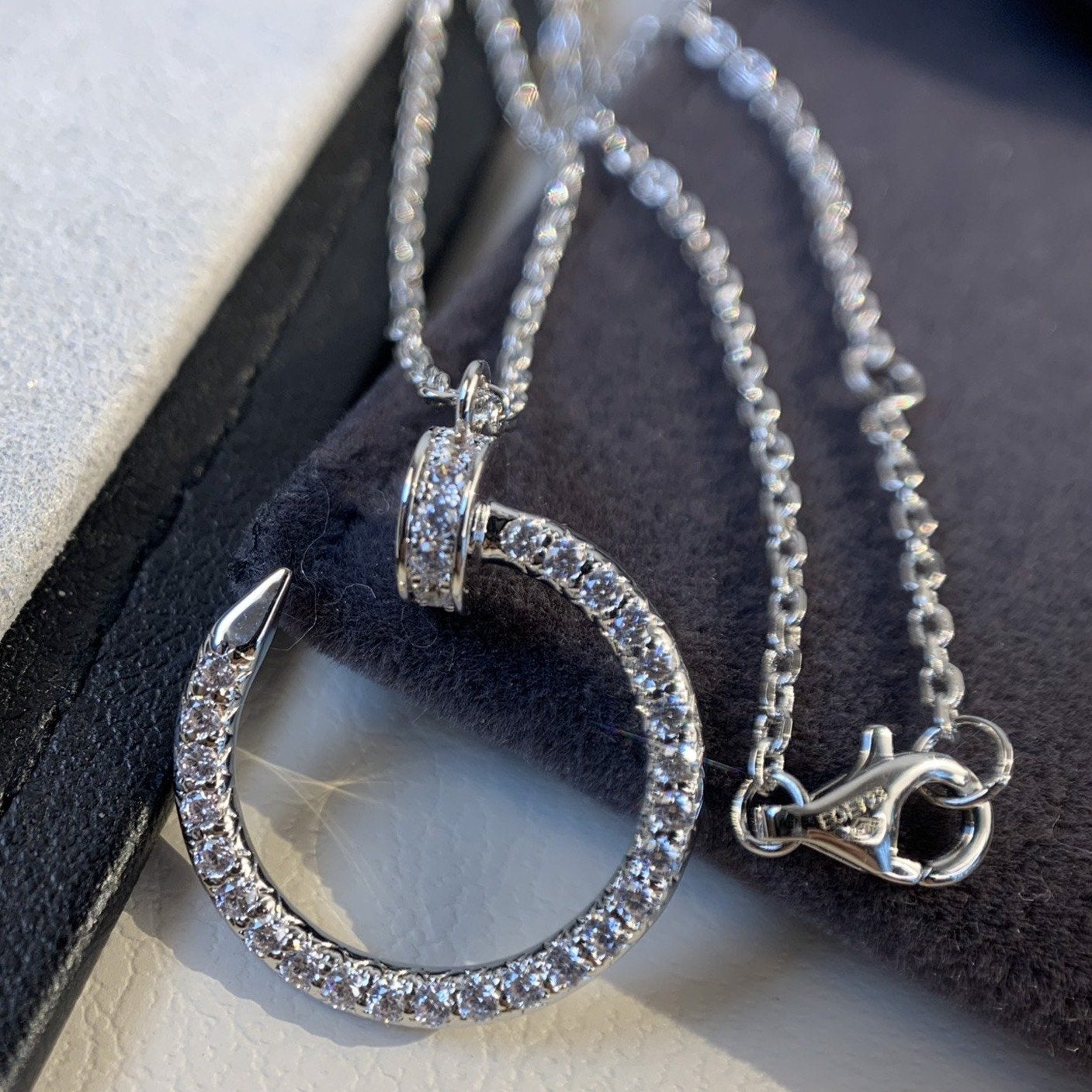 [Love's Uplift]JUSTE NECKLACE SILVER DIAMONDS