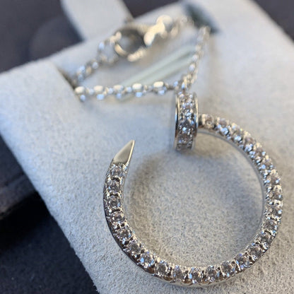 [Love's Uplift]JUSTE NECKLACE SILVER DIAMONDS