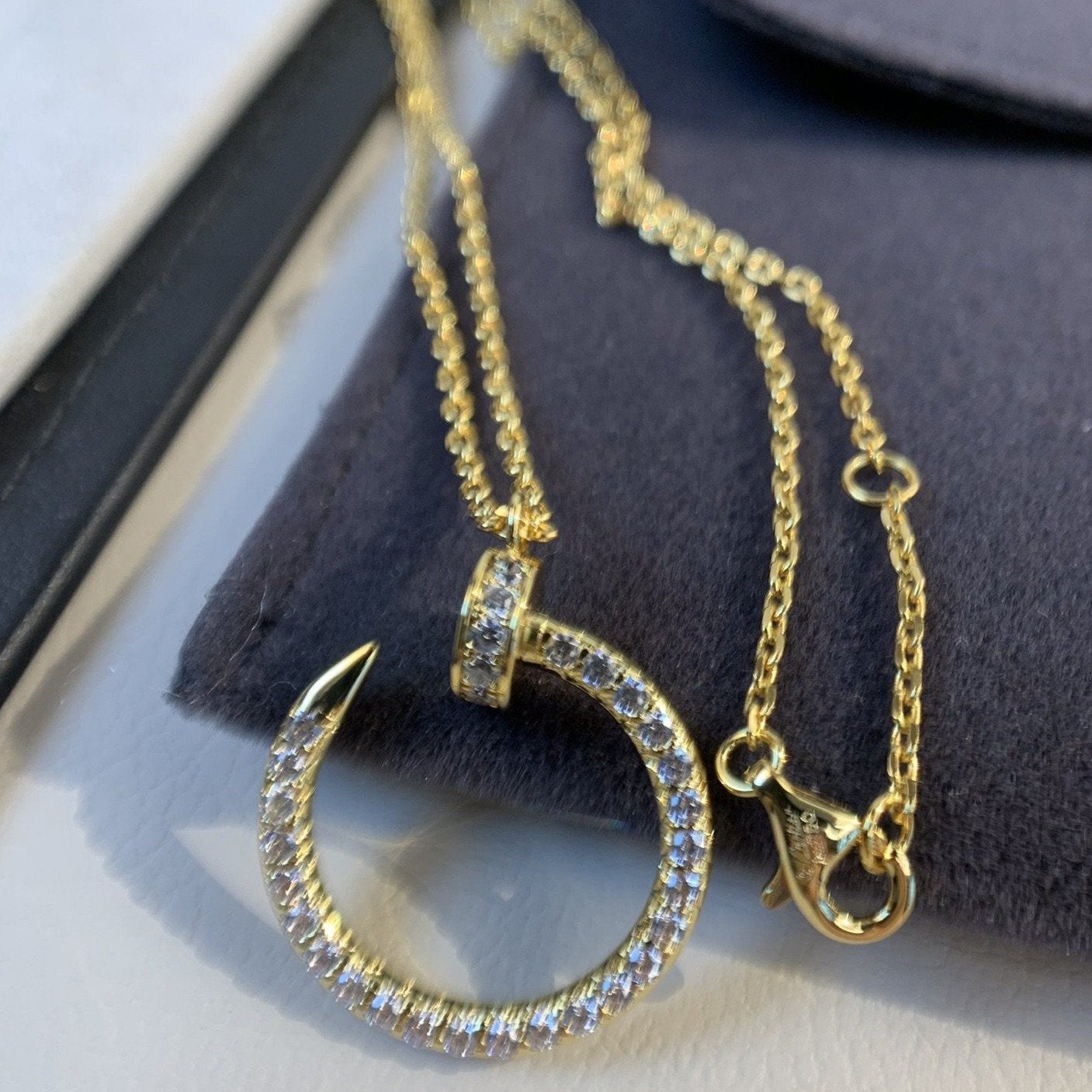 [Love's Uplift]JUSTE NECKLACE GOLD DIAMONDS