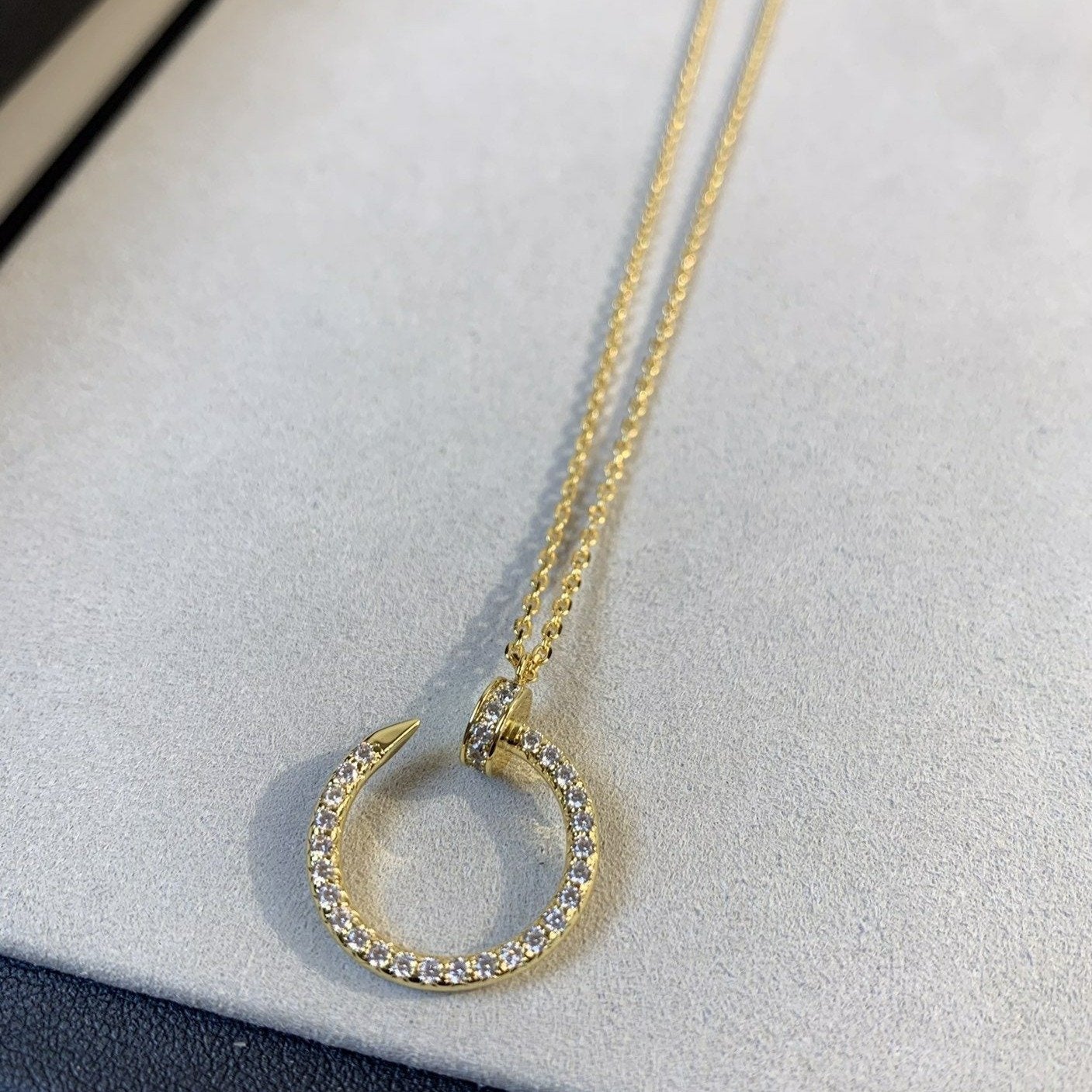 [Love's Uplift]JUSTE NECKLACE GOLD DIAMONDS
