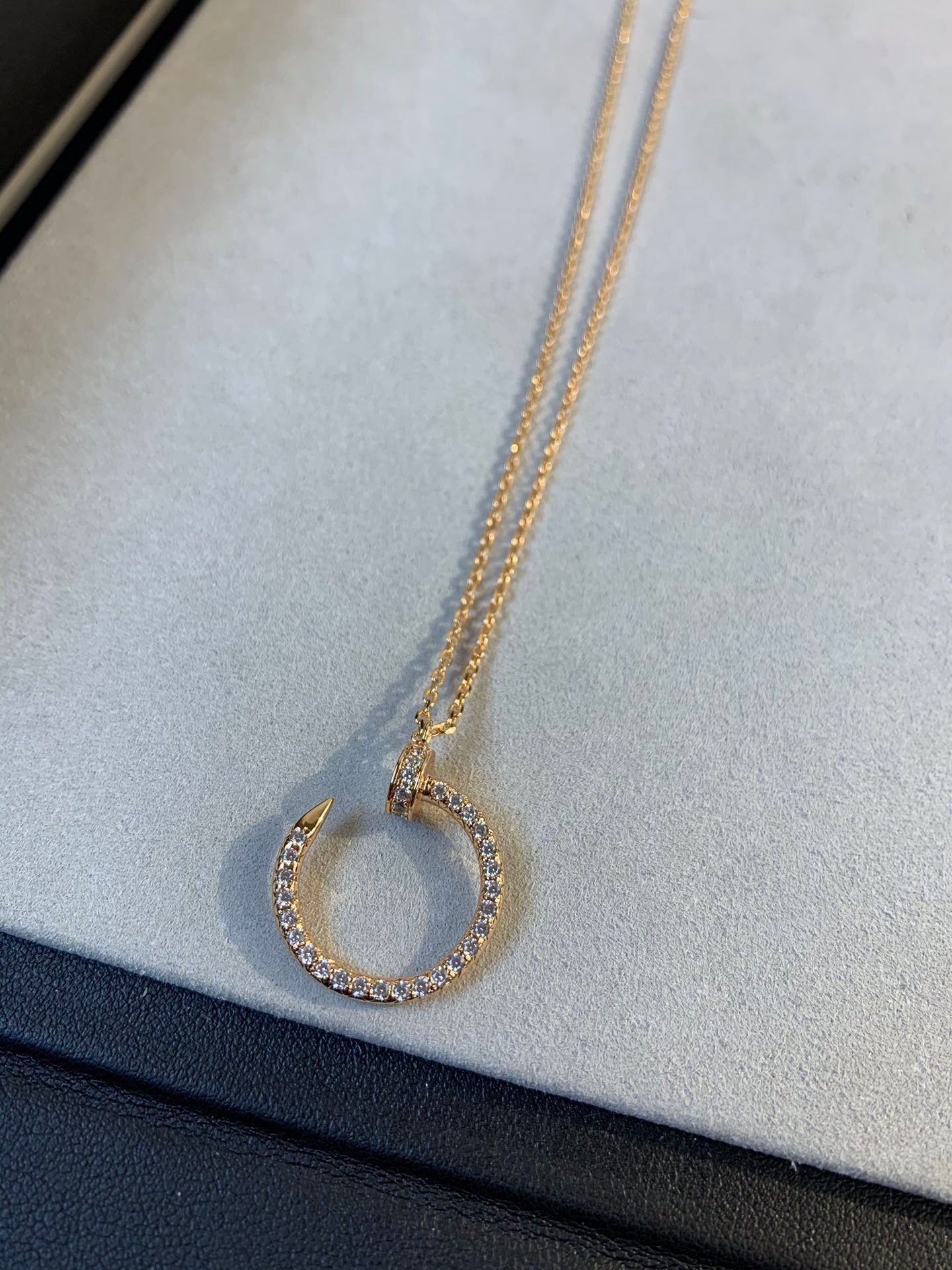 [Love's Uplift]JUSTE NECKLACE PINK GOLD DIAMONDS