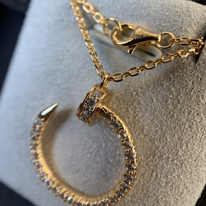 [Love's Uplift]JUSTE NECKLACE PINK GOLD DIAMONDS
