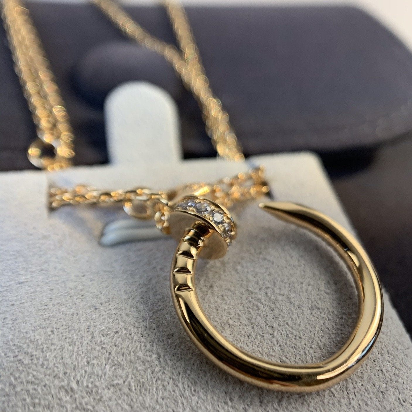 [Love's Uplift]JUSTE NECKLACE PINK GOLD DIAMONDS