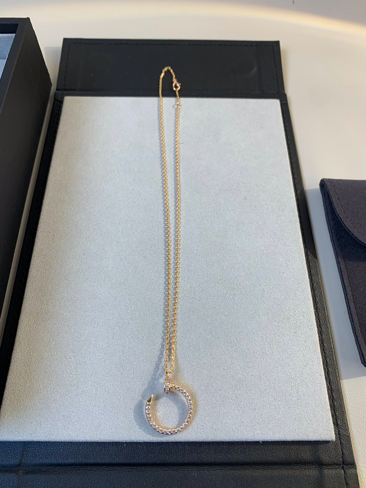 [Love's Uplift]JUSTE NECKLACE PINK GOLD DIAMONDS