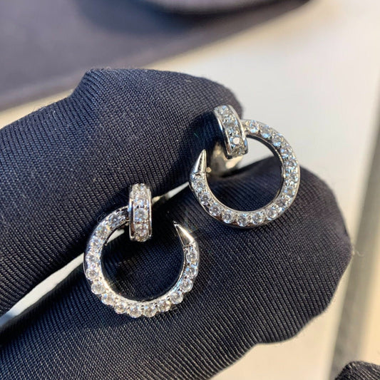 [Love's Uplift]JUSTE EARRINGS SILVER DIAMONDS