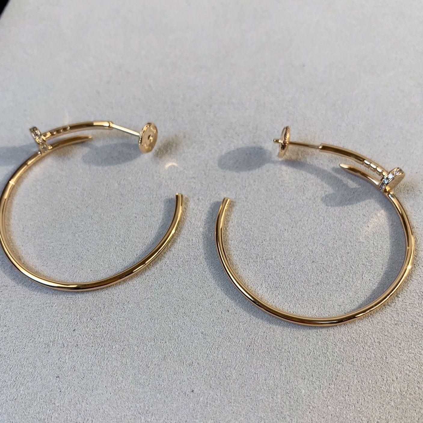 [Love's Uplift]JUSTE EARRINGS GOLD DIAMONDS 1.8MM