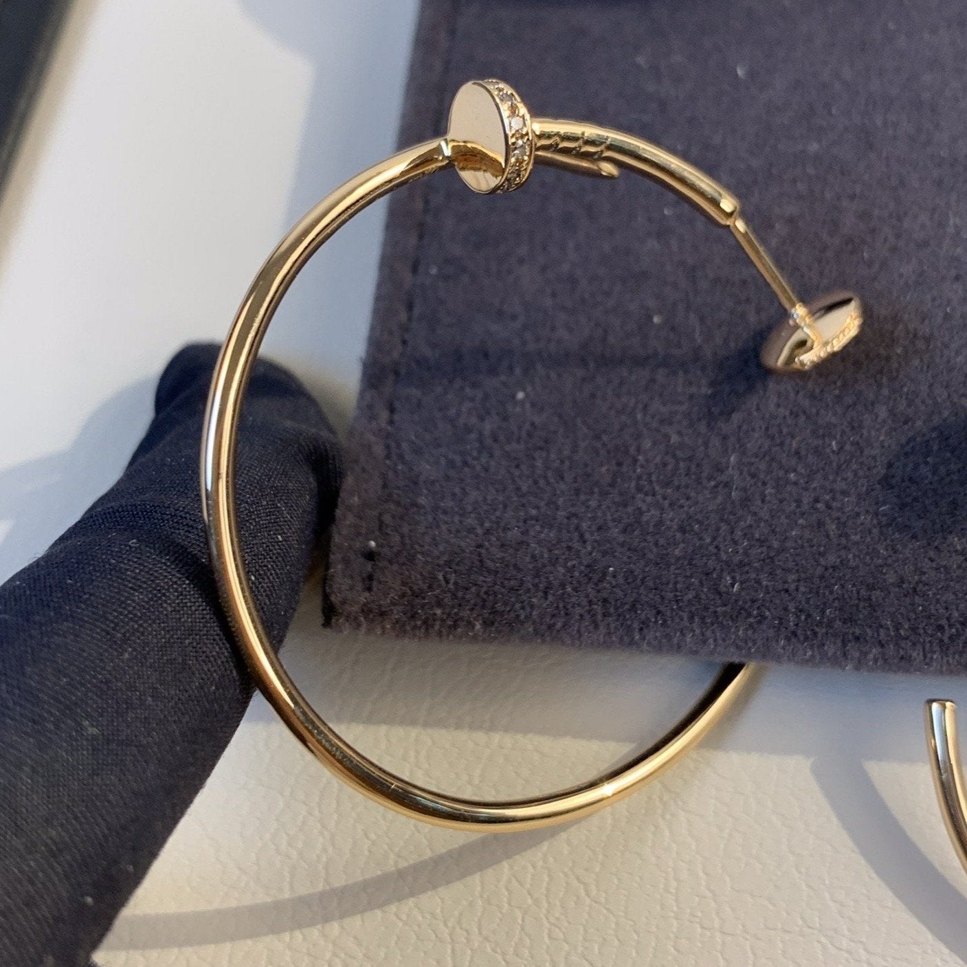 [Love's Uplift]JUSTE EARRINGS GOLD DIAMONDS 1.8MM