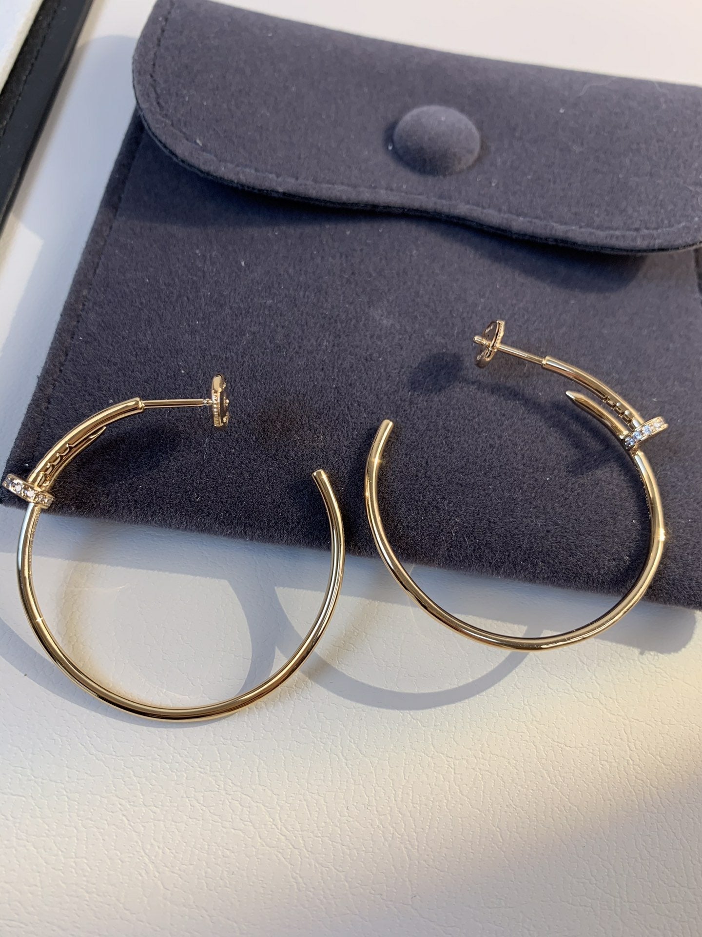 [Love's Uplift]JUSTE EARRINGS GOLD DIAMONDS 1.8MM