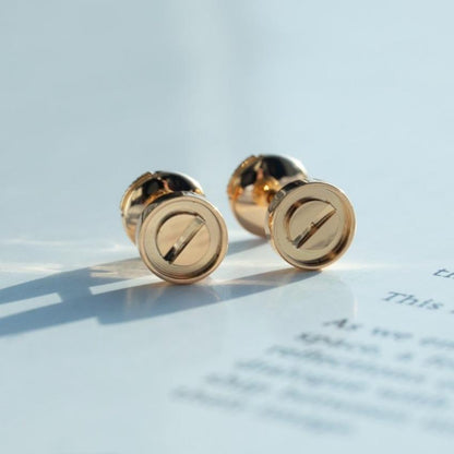 [Love's Uplift]LOVE EARRINGS PINK GOLD 10MM