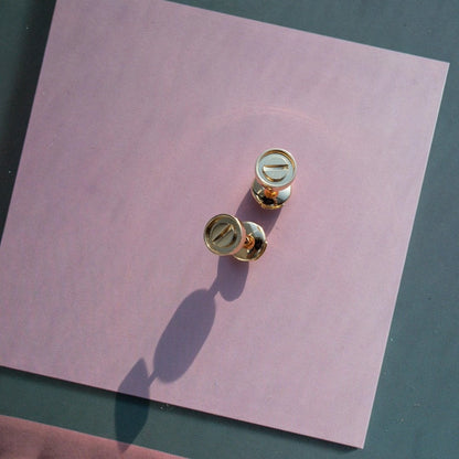 [Love's Uplift]LOVE EARRINGS PINK GOLD 10MM
