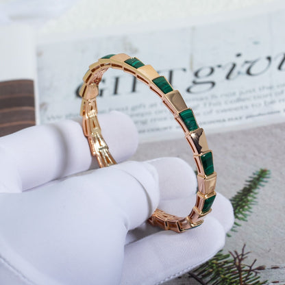 [Love's Uplift]SERPENTI BRACELET PINK GOLD MALACHITE