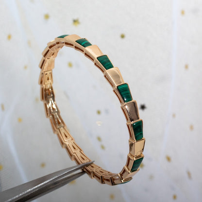 [Love's Uplift]SERPENTI BRACELET PINK GOLD MALACHITE