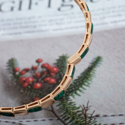 [Love's Uplift]SERPENTI BRACELET PINK GOLD MALACHITE